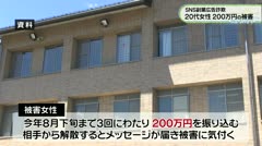 SNS副業広告詐欺 20代女性 200万円の被害